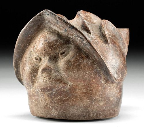 COLIMA POTTERY PORTRAIT VESSEL W/