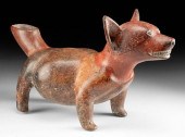 COLIMA REDWARE DOG EFFIGY VESS