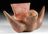 COLIMA REDWARE POTTERY BIRD VE