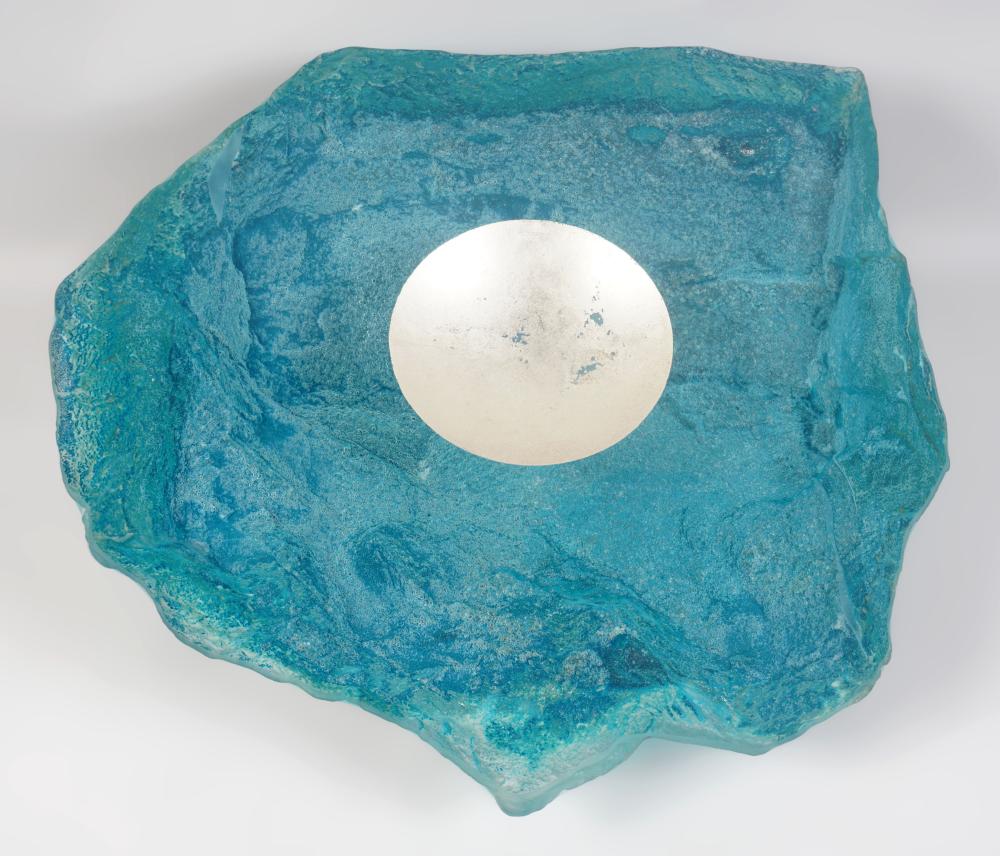 COLIN REID BLUE AND SILVER KILN