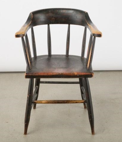 COLLAR BACK CHAIR, C.R. PECK,