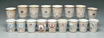 Collection 17 coronation cups: