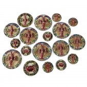COLLECTION (18) PALISSY WARE M