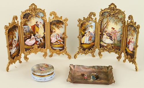 COLLECTION 4 ENAMELED ITEMS