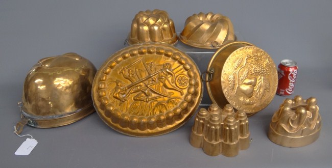 Collection (7) early pcs. copper