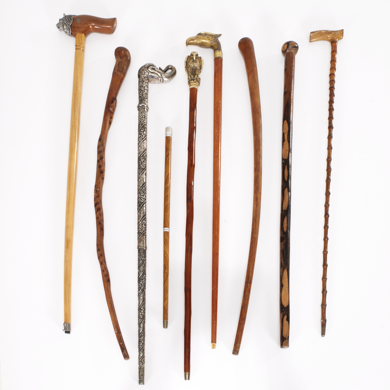 COLLECTION (9) WALKING STICKS