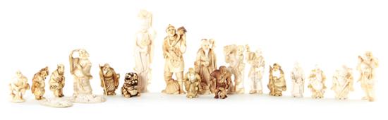 Collection carved ivory netuske