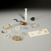 COLLECTION CHINESE JADE DISKS,