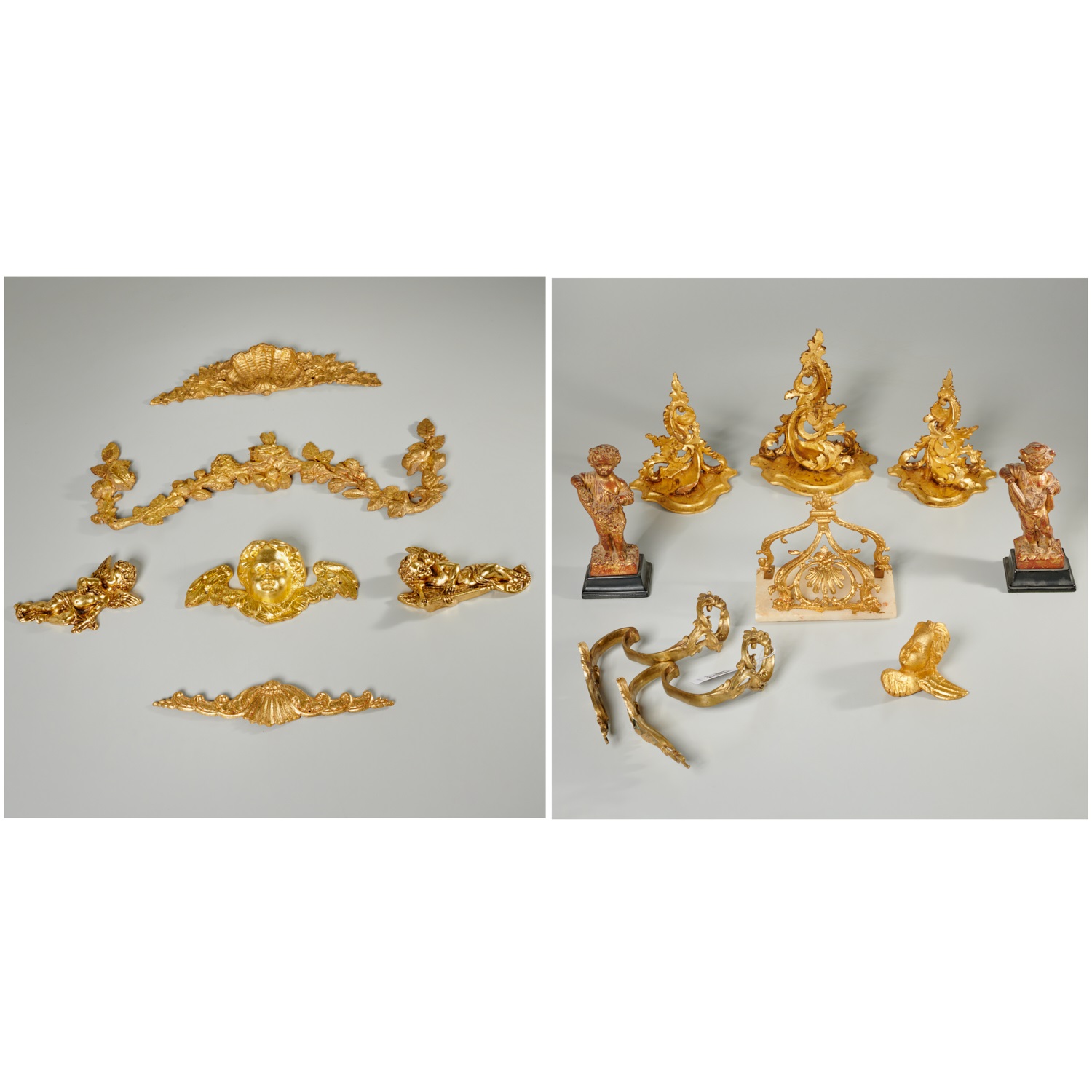 COLLECTION FRENCH STYLE GILT WALL