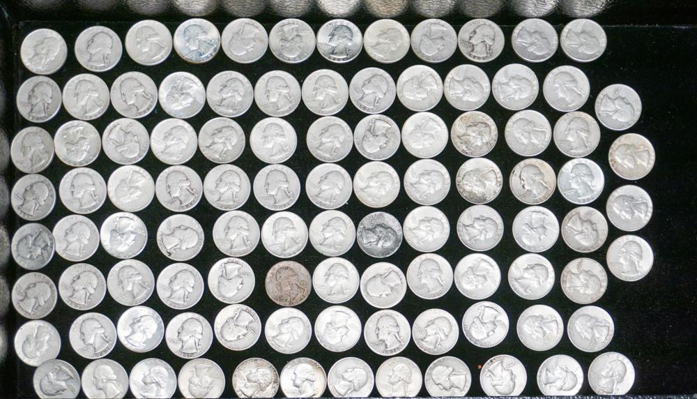 COLLECTION OF 100 SILVER