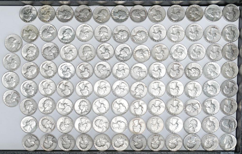 COLLECTION OF 100 SILVER