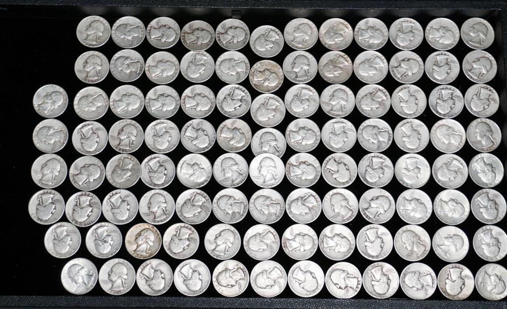COLLECTION OF 100 SILVER