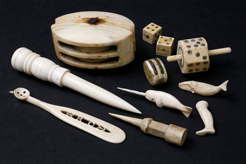 COLLECTION OF 11 ANTIQUE WHALE