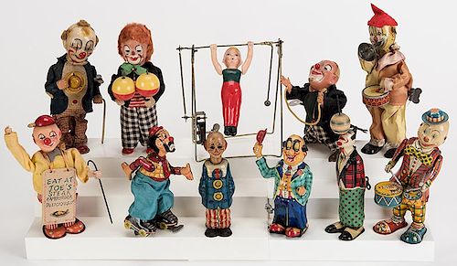 COLLECTION OF 11 TIN LITHO