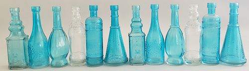 COLLECTION OF 12 ANTIQUE BOTTLES,