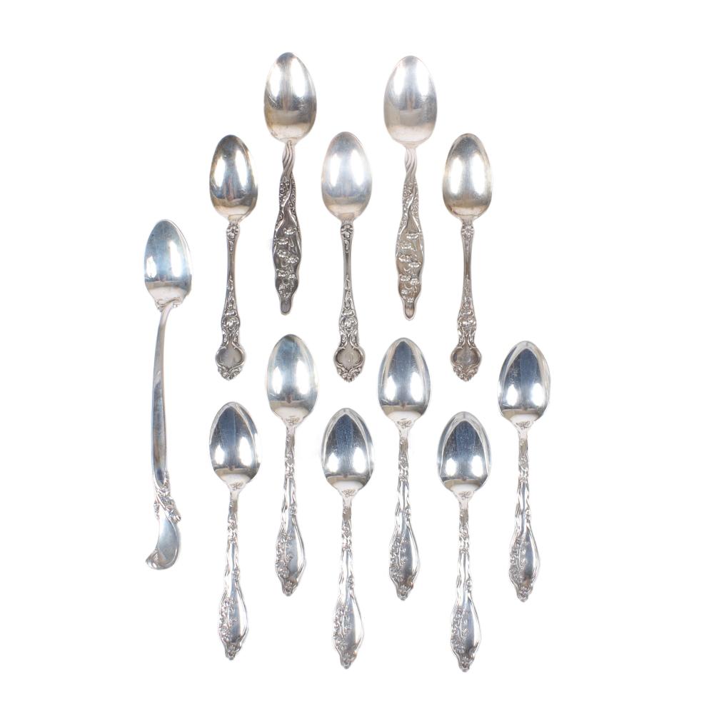 COLLECTION OF 12 ANTIQUE STERLING