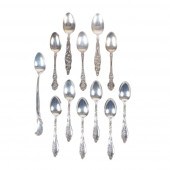 COLLECTION OF 12 ANTIQUE STERL