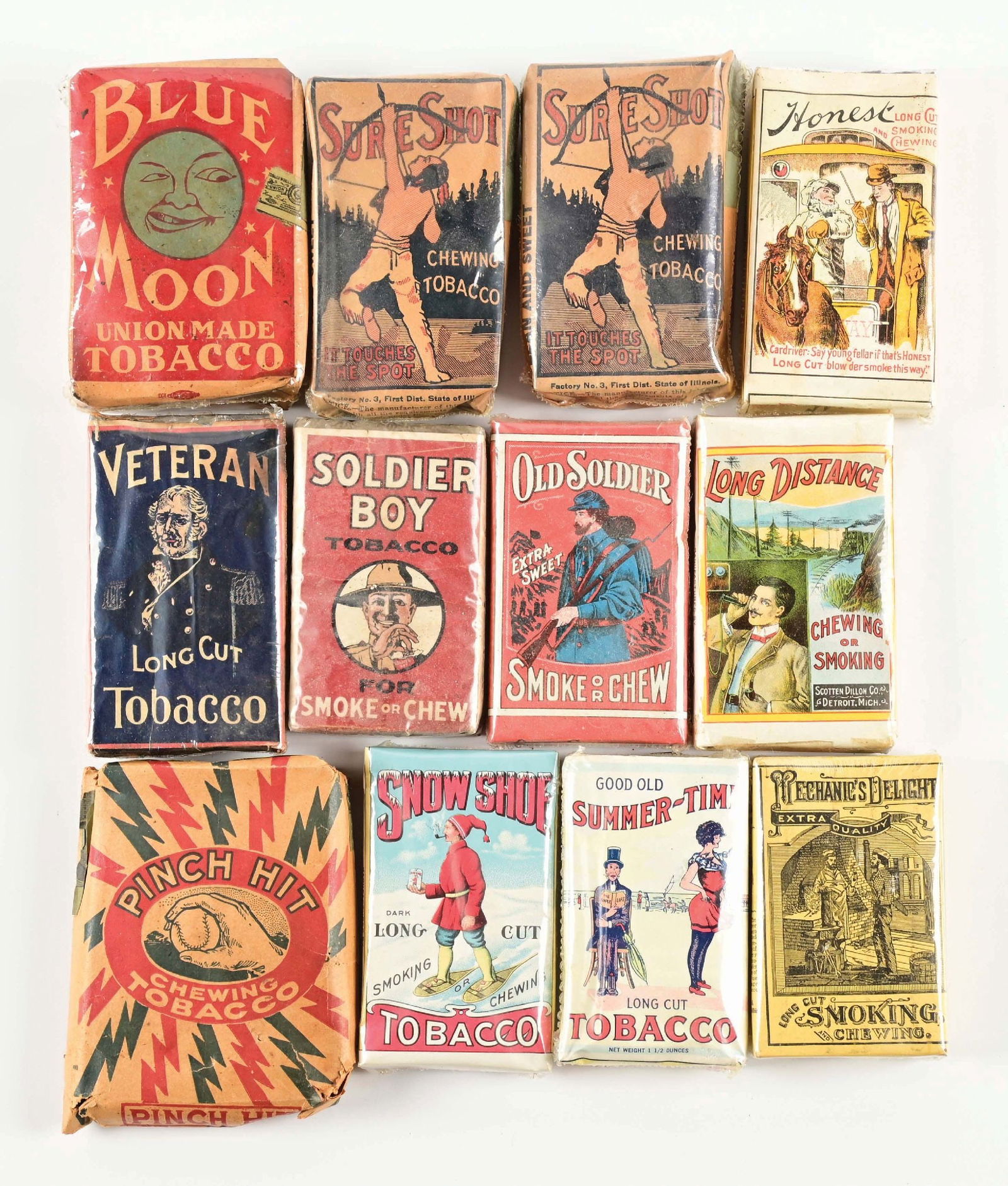 COLLECTION OF 12: TOBACCO POUCHES