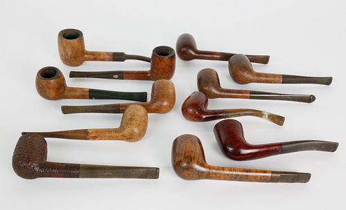 COLLECTION OF 12 VINTAGE WOODEN