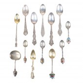 COLLECTION OF 13 ANTIQUE STERL