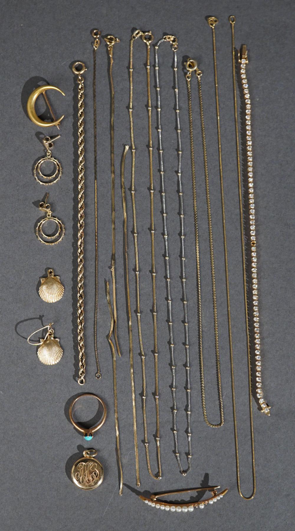 COLLECTION OF 14-KARAT GOLD