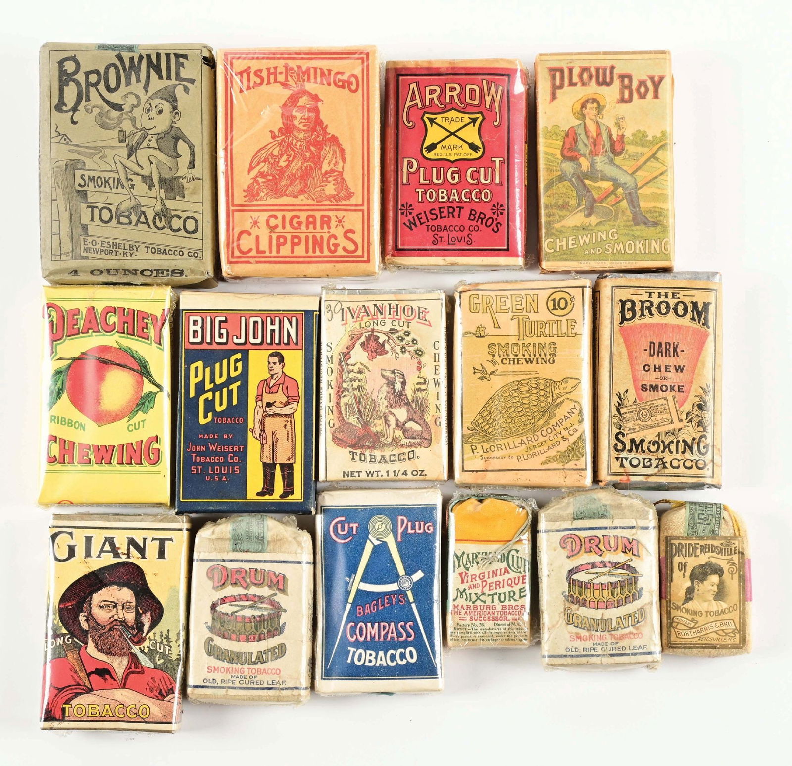 COLLECTION OF 15: TOBACCO POUCHES