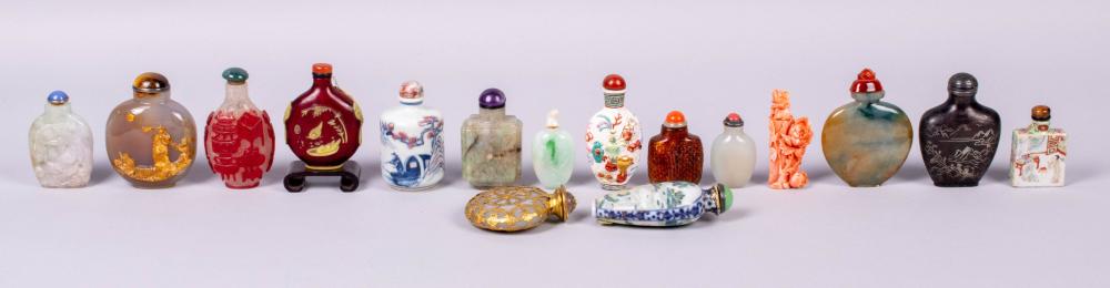 COLLECTION OF 16 CHINESE SNUFF