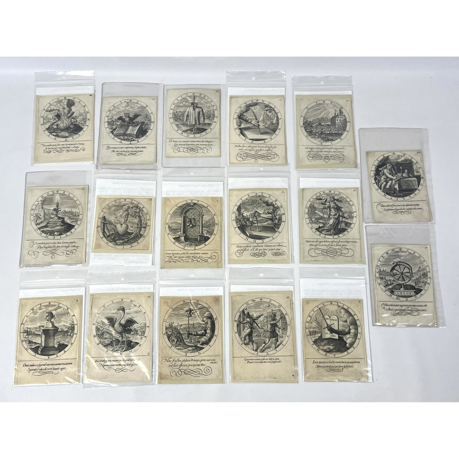 Collection of 17 Early Engraved