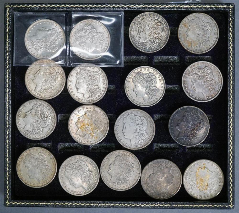 COLLECTION OF 17 MORGAN SILVER