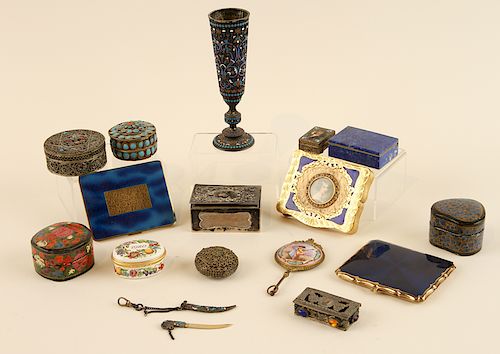 COLLECTION OF 17 SILVER BRASS OTHER