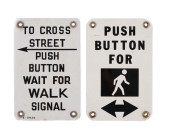 COLLECTION OF 2: CROSSWALK SIG