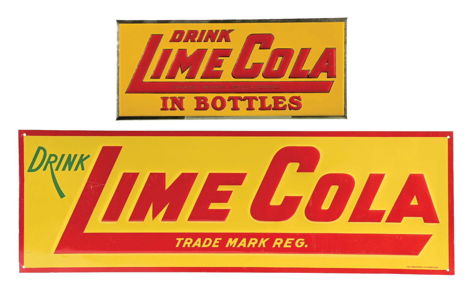 COLLECTION OF 2 DRINK LIME COLA