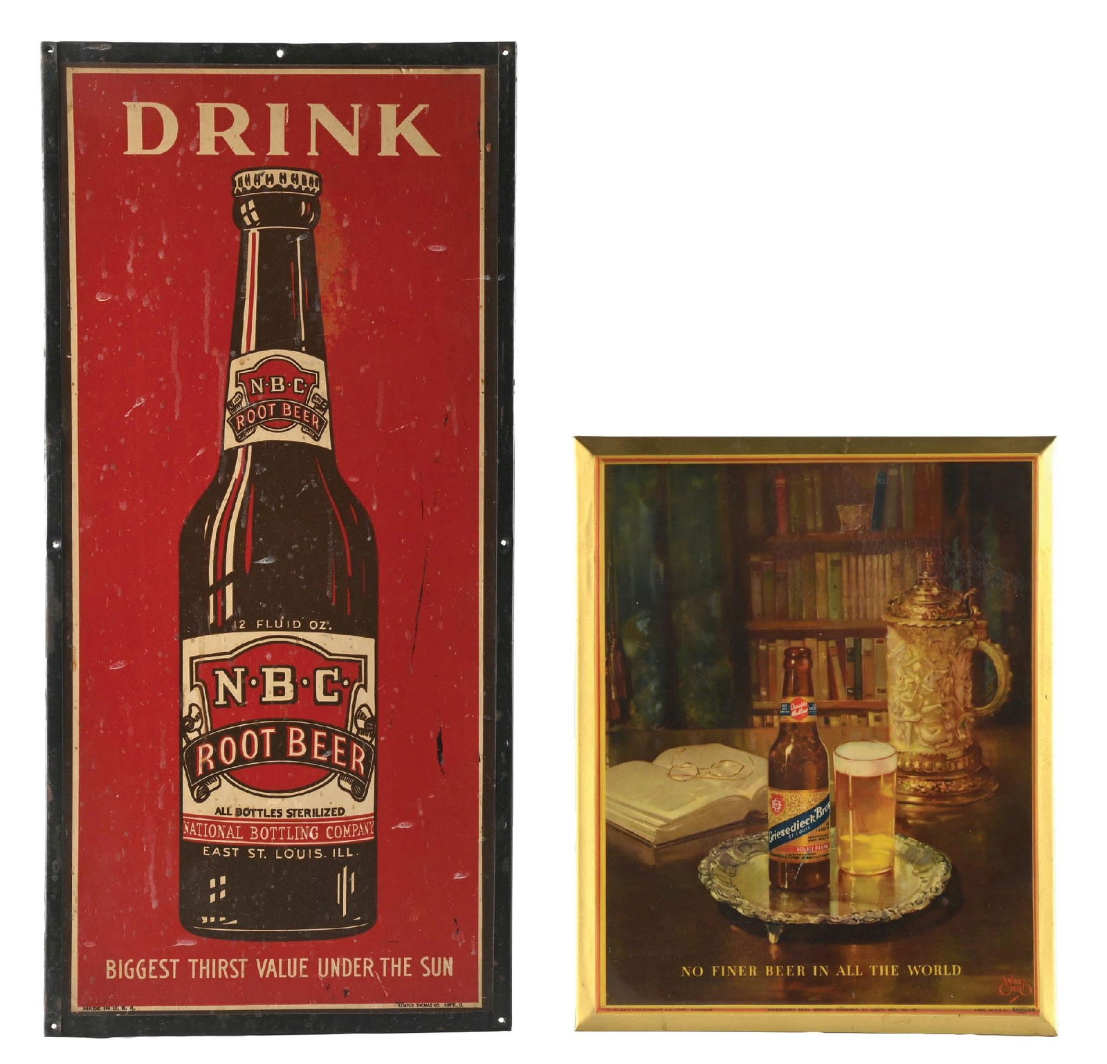 COLLECTION OF 2: GRIESEDIECK BEER