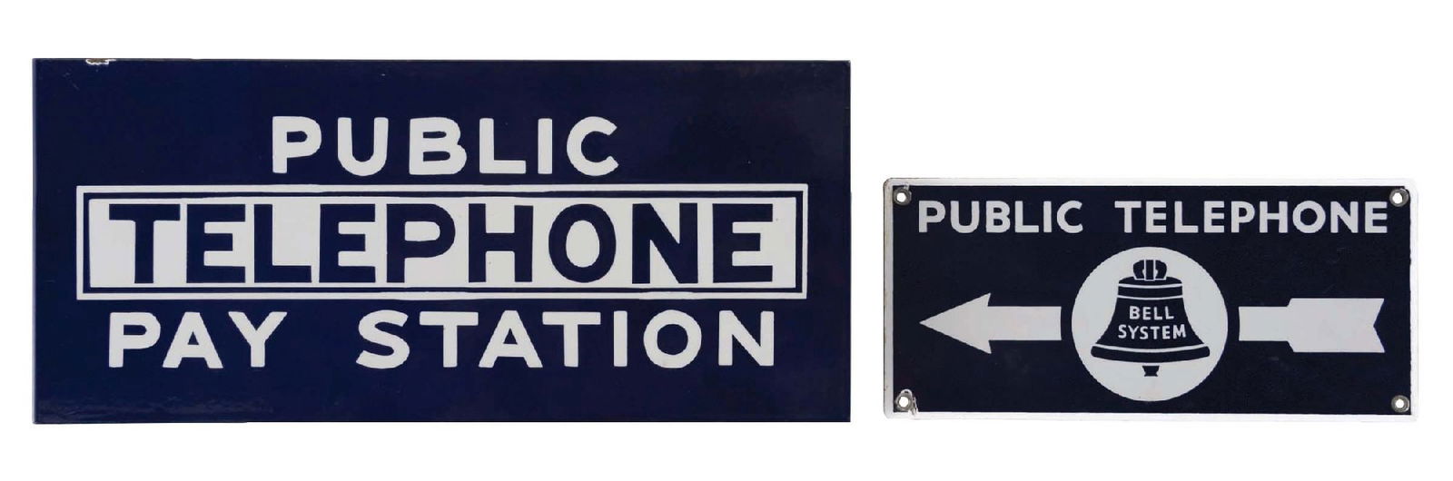 COLLECTION OF 2: TELEPHONE SIGNSA