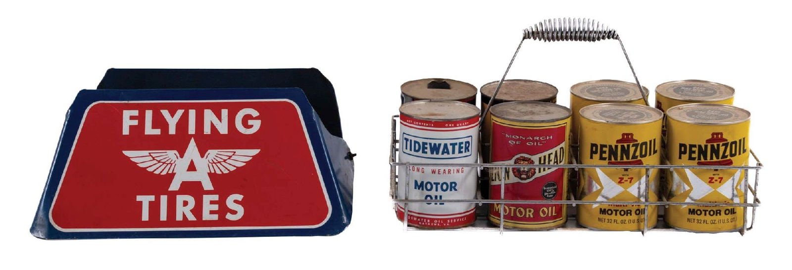 COLLECTION OF 2: TIRE STAND & CAN