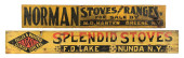 COLLECTION OF 2 WOOD STOVE SIG