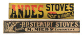 COLLECTION OF 2 WOOD STOVE SIG