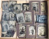 COLLECTION OF 21 TIN-TYPES AND