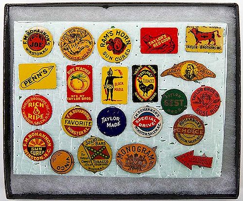COLLECTION OF 22 TIN TOBACCO
