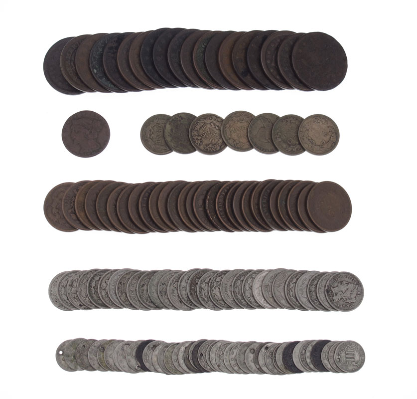 COLLECTION OF 3 2 AND 1 CENT