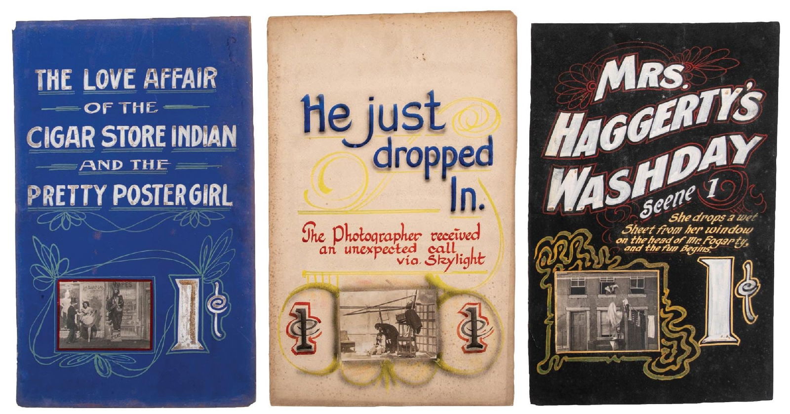 COLLECTION OF 3 CARD STOCK ORIGINAL