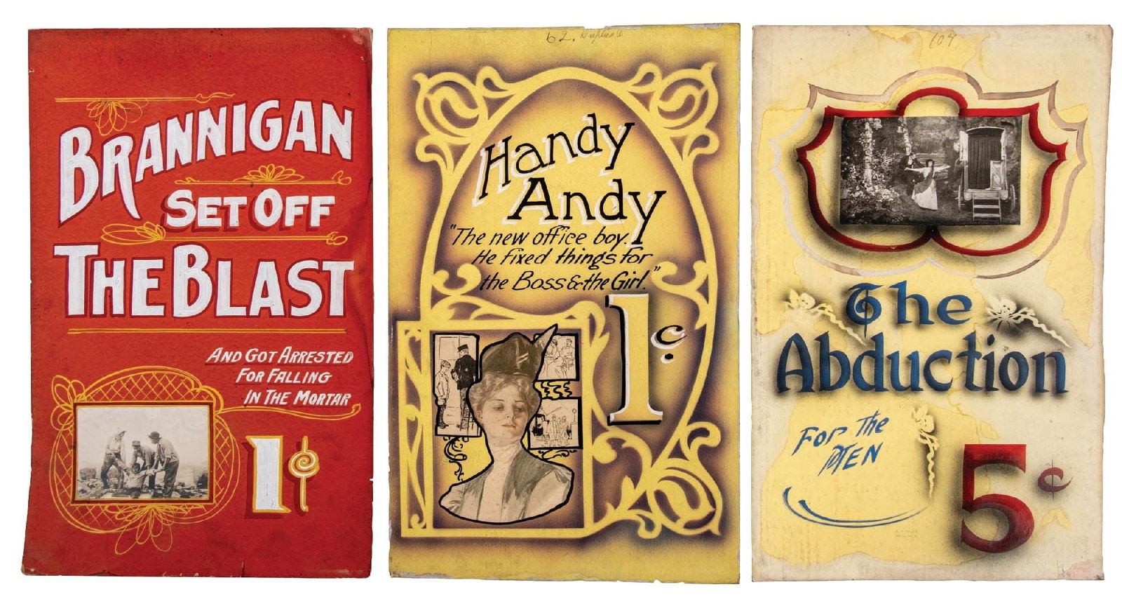 COLLECTION OF 3 CARD STOCK ORIGINAL