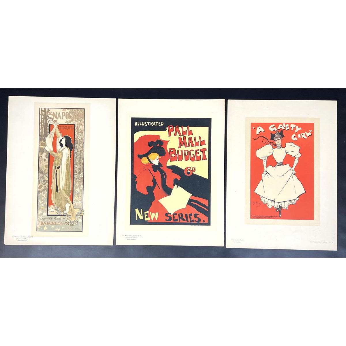 Collection of 3 French Colored