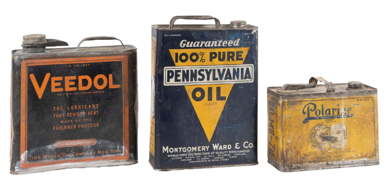 COLLECTION OF 3: OIL CANS.A nice