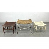 Collection of 3 Stools. Two Th
