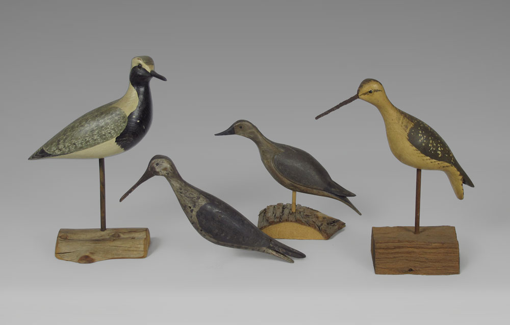 COLLECTION OF 4 CARVED & PAINTED