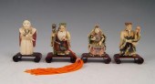 COLLECTION OF 4 CARVED IVORY N