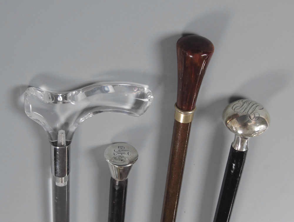 COLLECTION OF 4 WALKING STICKS: