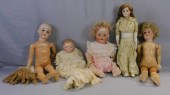 COLLECTION OF (5) BISQUE HEAD