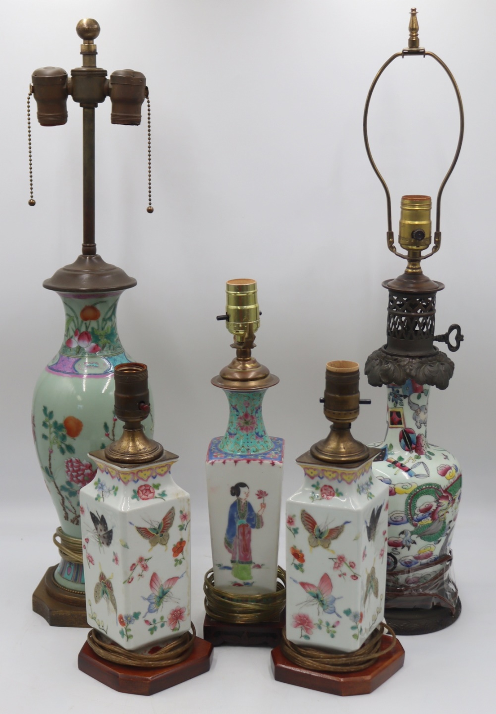 COLLECTION OF (5) CHINESE ENAMEL